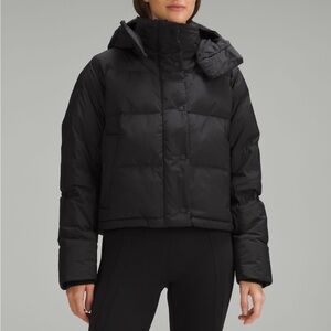 Lululemon Wunder Puff 600-Down-Fill Cropped Jacket Size 6 Black